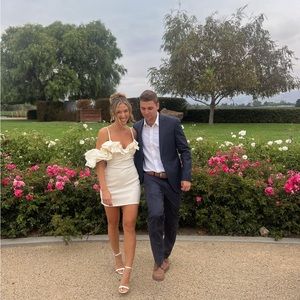 Jacquemus White Le Raphia 'La Robe Duna' Minidress in Small (FR 36) | Drycleaned